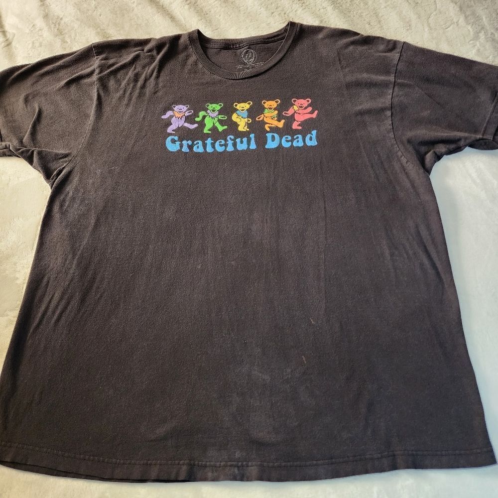 Grateful Dead Dancing Bears Black Tshirt With Graphics Size 3XL